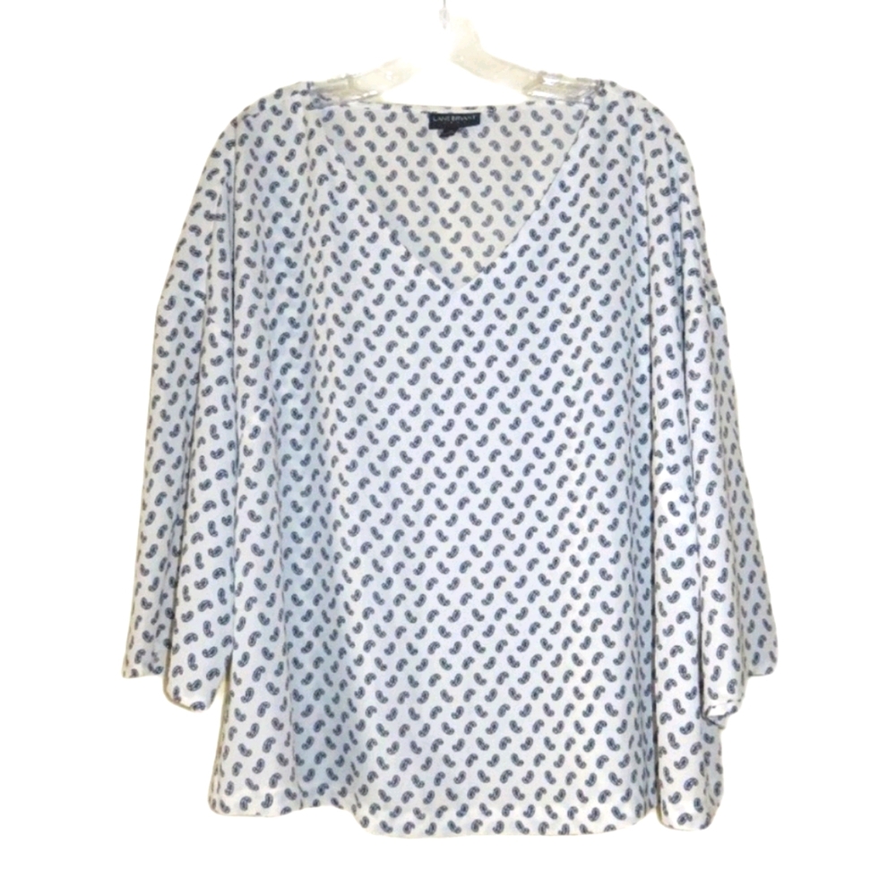 Lane Bryant top blouse paisley print